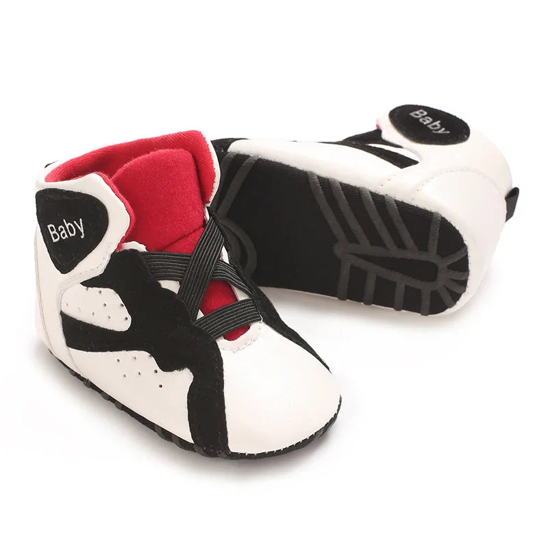 Boys And Girls Basketball Theme Sports Shoes Casual Shoes Newborn Walking Sports Shoes 0-18 Months Baby's First Walking Shoes