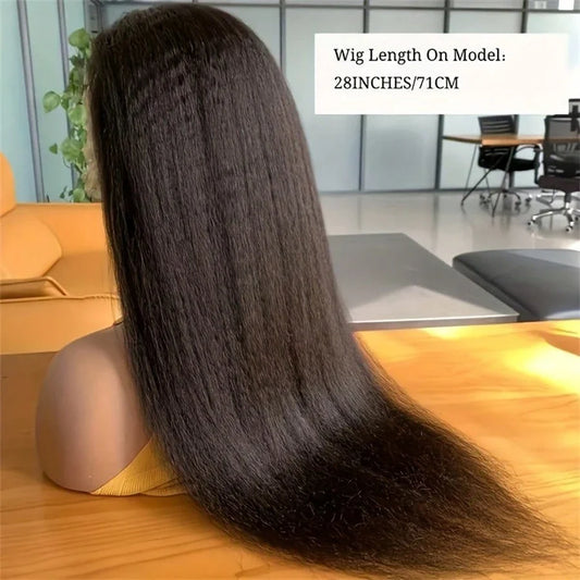 13x4 Straight HD Lace Front Human Hair Wigs kinky Straight 360 Full Lace Frontal Wigs For Women Pre Plucked 250 Density