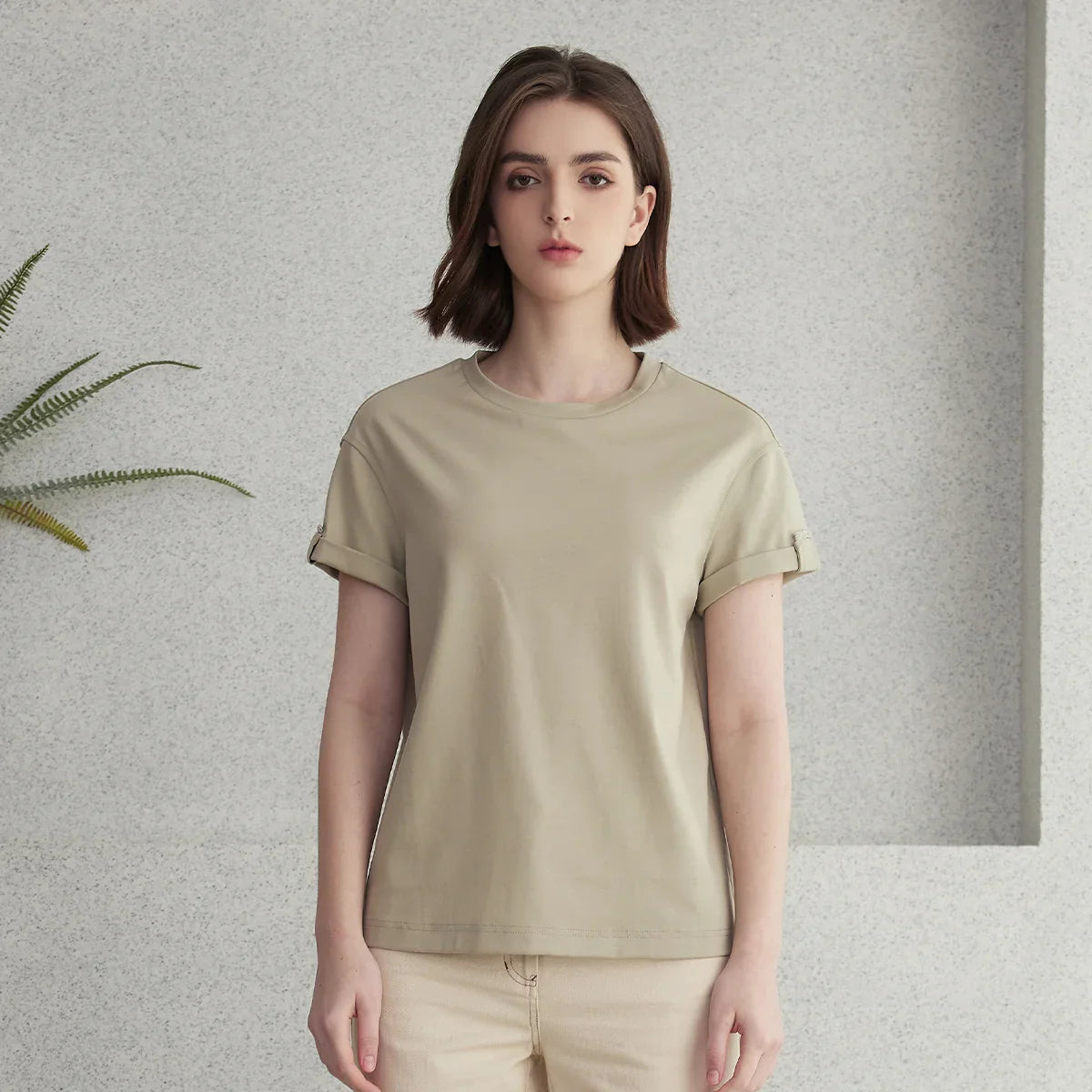Summer Short Sleeved Clothes Premium Luxury Women's Clothing Combed Cotton Tshirts pima cotton Tee Shirt