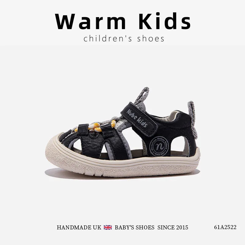 High Quality Children Sandals Summer Kids Beach Shoes Sport Sandals Little Boys Girls Close-toed Sandals Pink, Black, Khaki