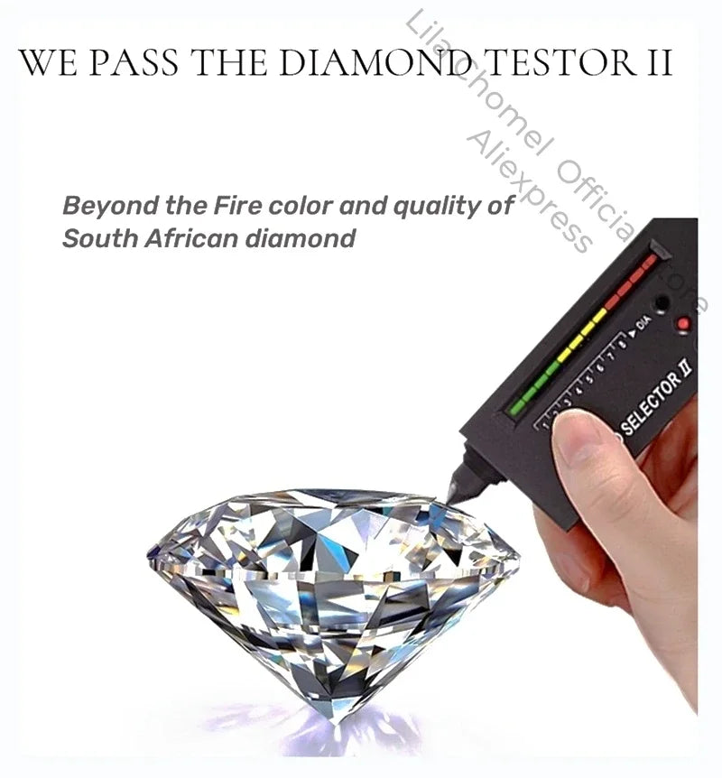Girl Valentine's Day PT950 Platinum Earplug Stud Earrings Women Engagement 0.5/1CT Moissanite Diamond Lady Wedding Fine Jewelry