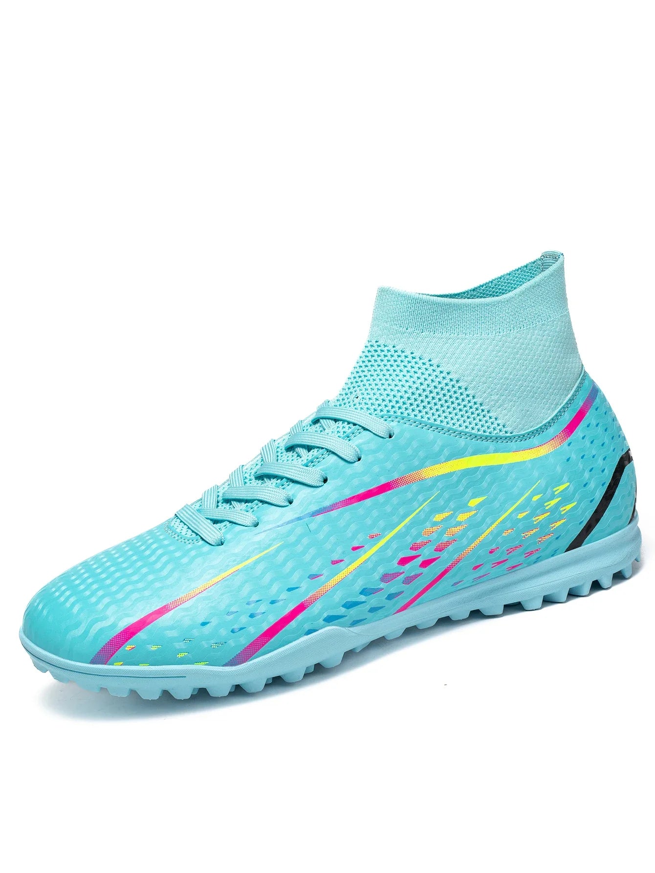Wear Resistant TF Turf Soccer Boots PU Elastic Fabric Upper Rubber Stable Grip Sole Youth Boys Girls Football Shoes