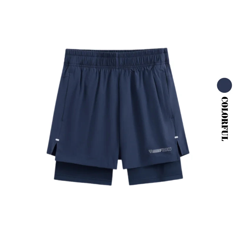 Women Running Shorts High Waist Quick Dry Gym Yoga 2 in 1 Athletic Shorts With Pocket Summer Workout Short Sportswear New
