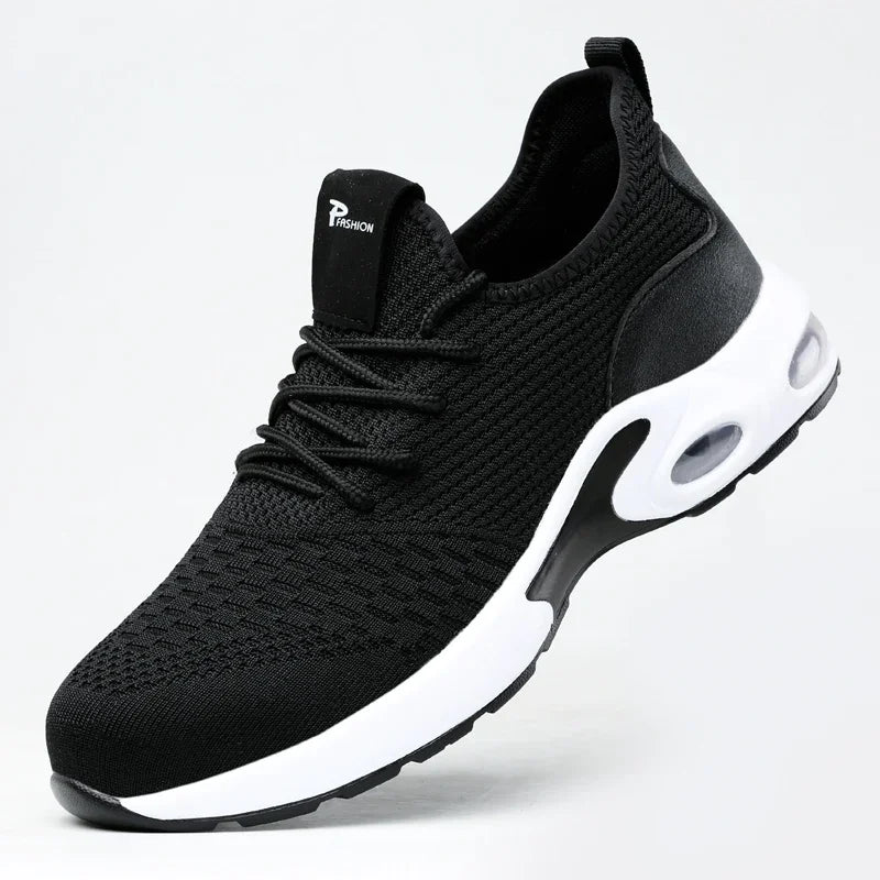 Hot Lightweight Safety Shoes for Men - Anti-Smash & Anti-Puncture Steel Toe Work Sneakers for All-Day Comfort