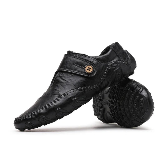 New Spring Men's handmade leather shoes, genuine leather casual shoes, breathable leather shoes, large size, walking 38-48