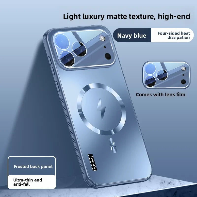 Magnetic Frosted iPhone 17 Pro Max 17pro Case with Heat Dissipation Full Protection for iPhone 17 Air Camera