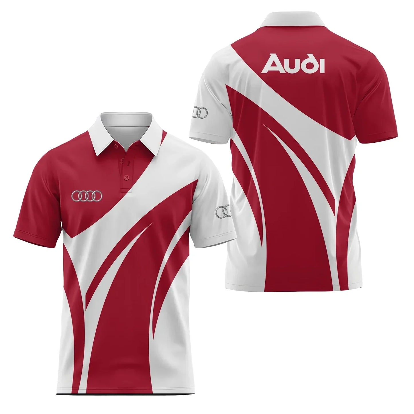 3D Printed Short-Sleeved Polo Shirt Casual High-Quality Sports Fashion T-Shirt with Collar