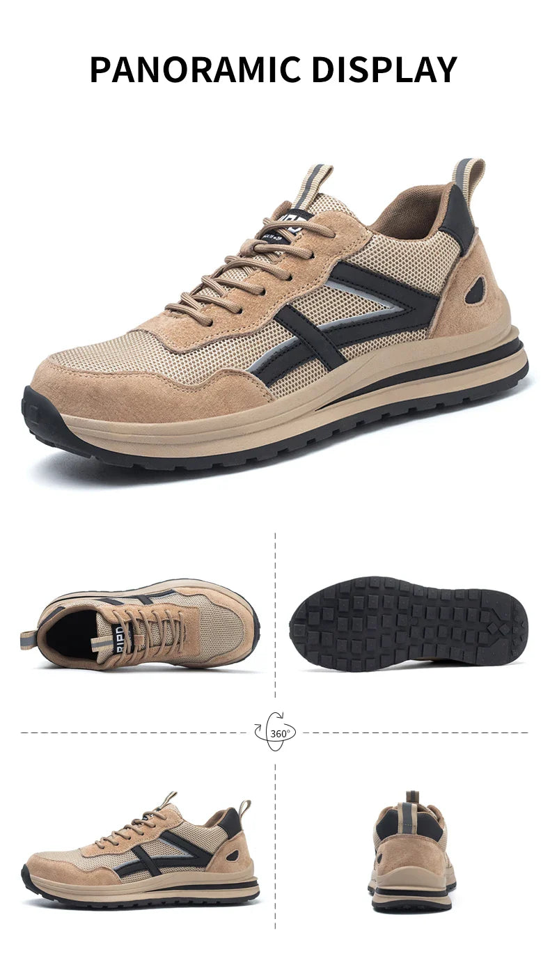 Safety Work Shoes Steel Head Anti-smash Construction Shoes Indestructible Non-slip Sneakers Breathable Footwear