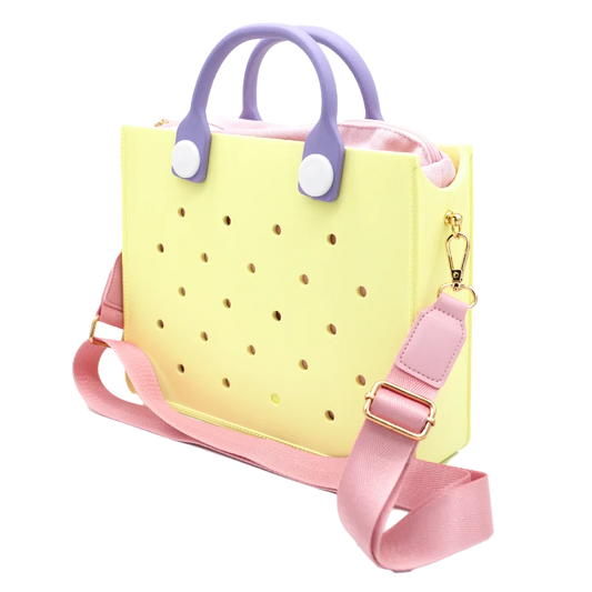 Large Leather Shoulder Bag Handbag Tote Bag Storage for Women Casual Waterproof Beach Bag Hole Fit Charm Fashion Storage Bag