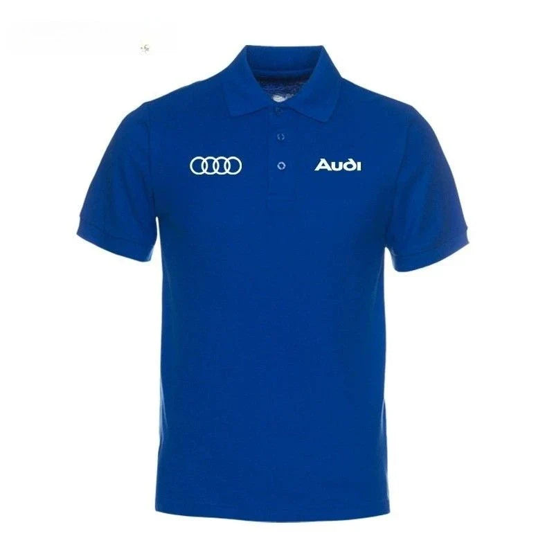 POLO shirt men's pure cotton short-sleeved T-shirt car 4s shop lapel overalls car club clothes summer