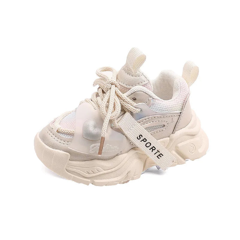 Girl Child Sport Shoe 2026 Spring Mesh Breathable Toddlers School Running Sneakers Fashion Non-slip Kids Boys Basketball Shoes