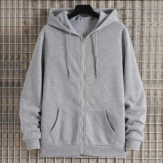 Men's Fleece Zip Up Hoodies Running Sports Sweatshirts Fashion Women Classic Casual Zipper Jackets Y2k Coats Hip Hop Streetwear