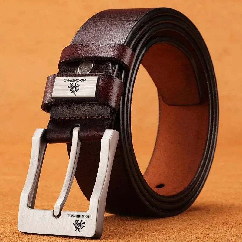 Men's Cow Leather Belts Luxury Strap Male Belts For Fashion Classice Vintage Pin Buckle Men Belt High Quality
