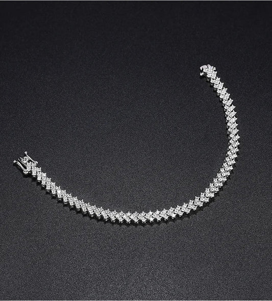 2025 New In Real D Color Full 1.4mm Moissanite Tennis Bracelet For Women S925 Silver Diamond Link Chain Bracelets Wholesale