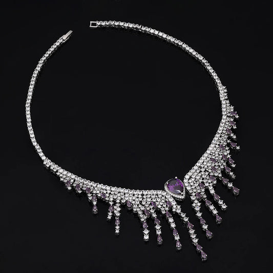 2024 New 4-piece Bridal Wedding Jewelry Set, Cubic Zirconia, Luxury Women's Jewelry, Women's Wedding Party Accessories