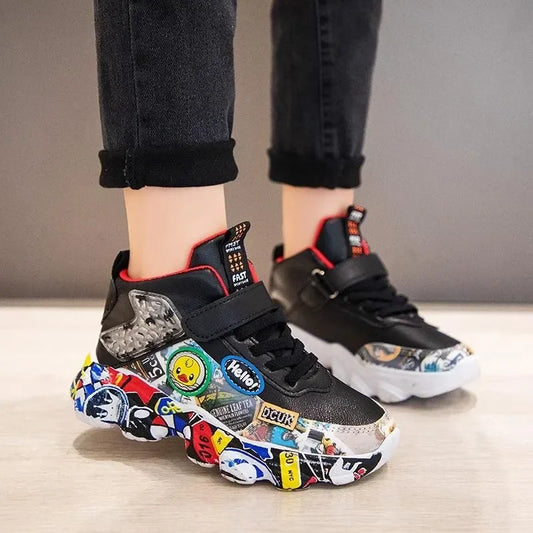 Spring Fall Kids Shoes Boys Girls Child Sneakers High Quality Casual Sports Tennis Flats Winter Outdoor Running