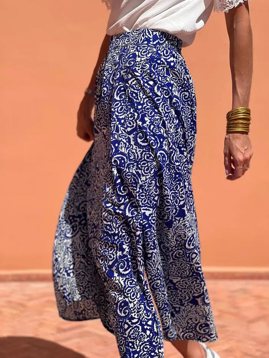 Women's High-Slit Midi Skirt