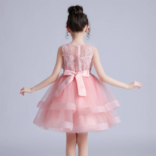3-10 Years Baby Girls Princess Dress Summer Ball Gown Wedding Dress Piano Performance Costume Host Costume Children's Clothing