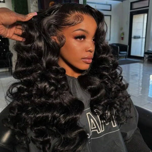 Loose Deep Wear And Go Glueless 5x5 13x6 HD Transparent Lace Front Wigs Pre Plucked Brazilian Human Hair Wigs 42 Inch Women Wigs