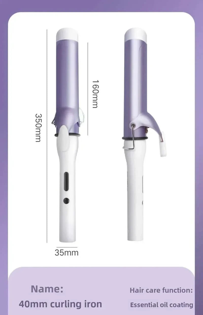 40MM Professional Ceramic J-Shape Rotating Big Wave Curling Iron Electric Curling Iron Hair Styling Tools Salon Styling Tools