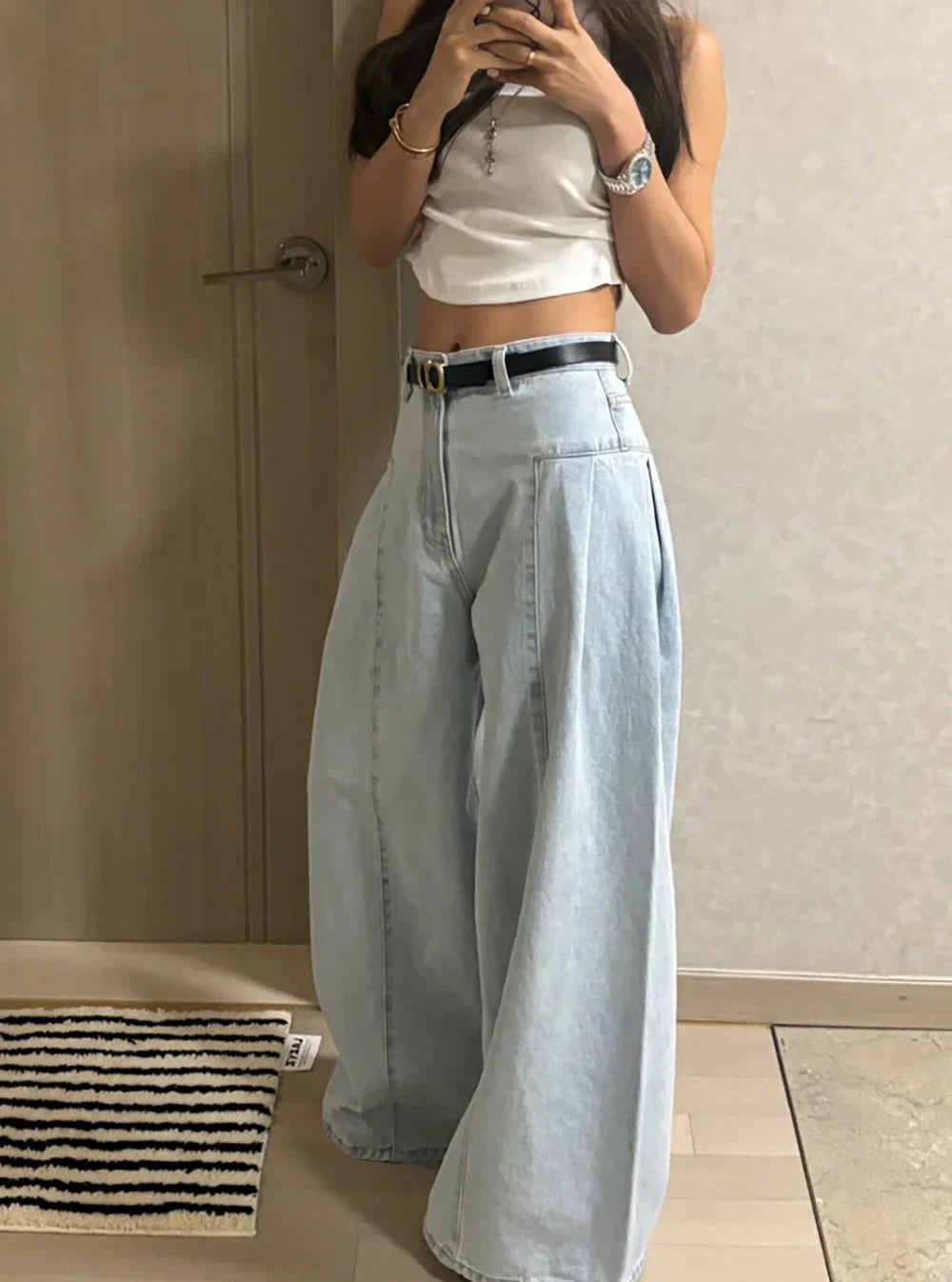 Wide Leg Pant Women High Waist Fashion Casual Pants