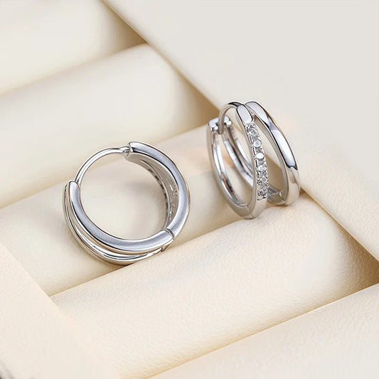 D Vvs1 Excellent Cut Moissanite Hoop Earrings for Women 18k Plated Wedding Anniversary Jewelry S925 Pure Silver Gifts