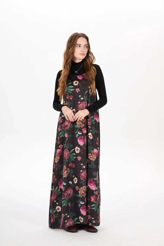 woman clothing mockneck + elegance slip satin dress matching look adjustable maxi floor length lady wear