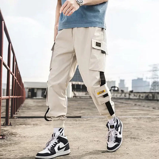 Mens Summer Army Green Loose Pant Joggers Pants Men Cargo Pants Hip Hop Casual Pockets Sweatpants Male Fashion Trousers