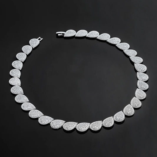Fashion 4 PCS Party Accessories Earrings Necklace Bracelet Ring Cubic Zircon Wedding Bridal Jewelry Set for Women
