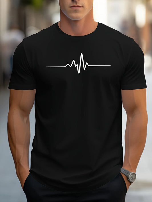 Camiseta masculina 100% algodão verão tamanho solto Estampa Criativa slim fit casual esportiva gola redonda manga curta
