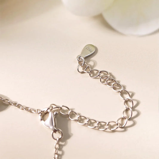 0.5CT Oval/Pear/Heart Moissanite Bracelets Earrings Set S925 Silver Plated 18K Gold Wrist Chain for Women Fine Jewelry