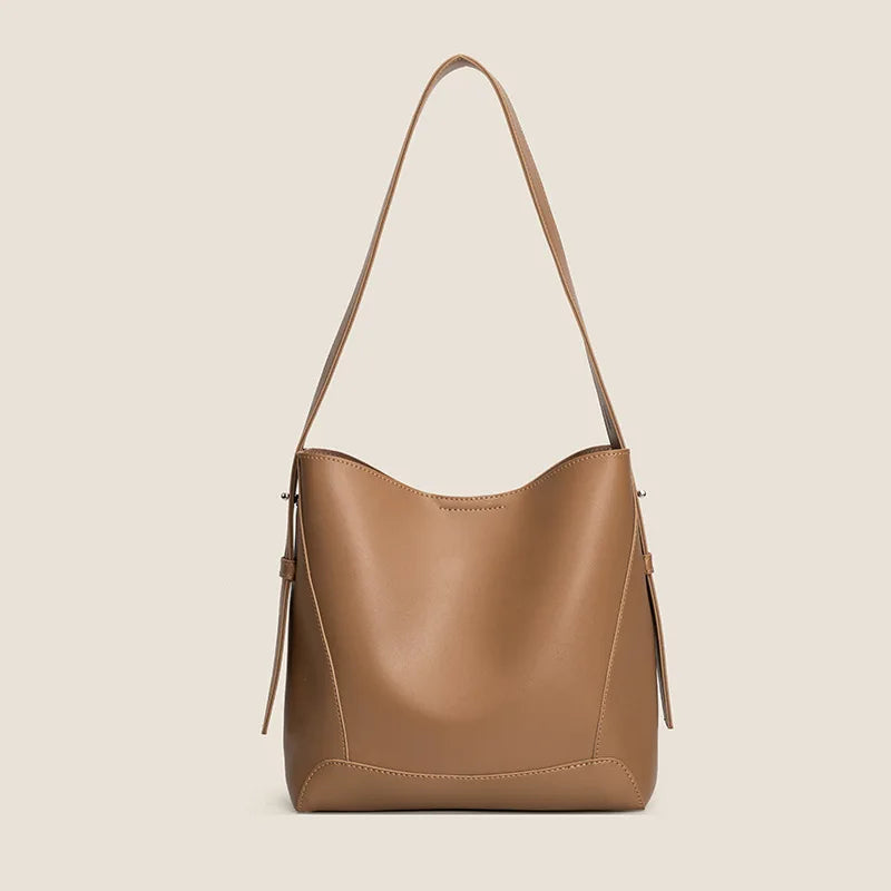 2025 New Fashion Women's Tote Bag High-end Large Capacity Bucket Bag Soft Leather Multifunctional Practical Crossbody Bag Cabas
