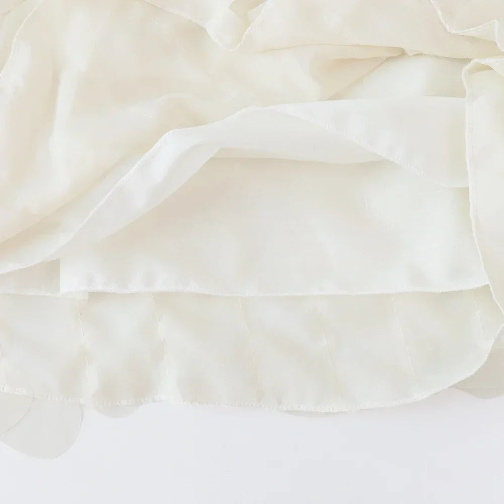 Summer New Pure White Sweet Hanging Neck Bow Petal Princess Dress Girls' Casual Clothes 2-7th Birthday Party Stage Wear