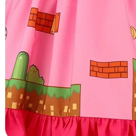 Summer Girls Princess Dress Vedio Game Movie 2026 New Girl Peach Dressup Ball Gown birthday Costume Kid Cute Clothing 2-10Y
