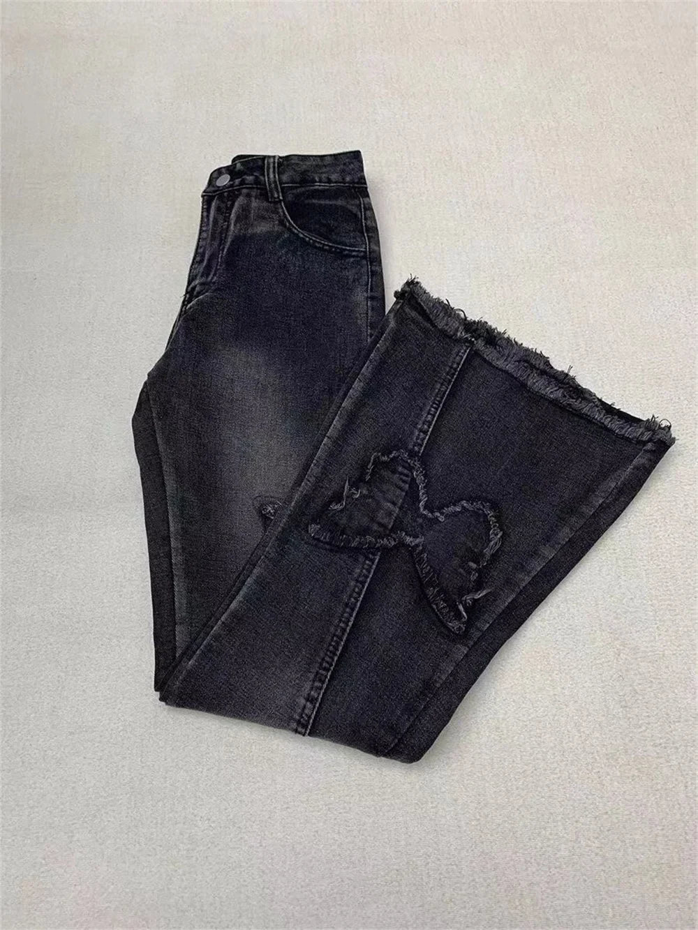 Y2k Women's Blue Flare Jeans