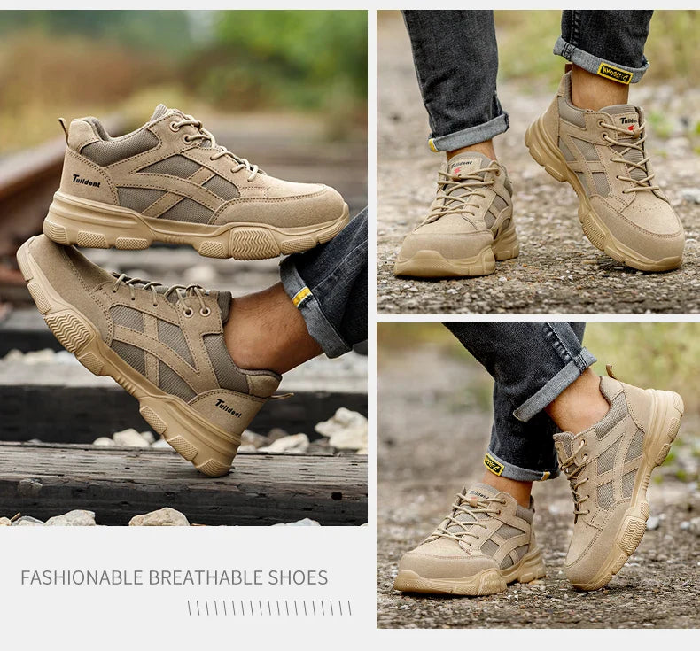 Insulation 10KV Safety Shoes Men Anti-smash Breathable Electrician Welding Work Boots Puncture-Proof Male Footwear