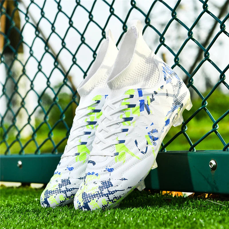 Double Star 2026 New High-Top Soccer Shoes, AG Long Studs, for Teens, Primary School Students, Adults & Kids, Professional Match