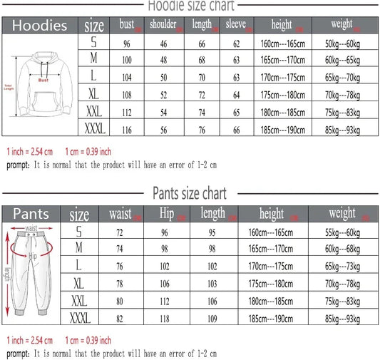 New hoodie set for both men and women, autumn and winter hooded, loose, fashionable, casual and sports pullover