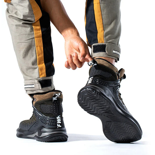 Man Safety Shoes Puncture-Proof Work Sneakers Lightweight Men Steel Toe Shoes Safety Boots Indestructible Work Boots Winter Warm