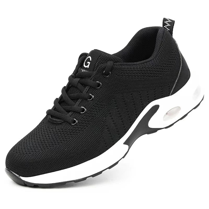 Anti-Smash Anti-puncture Protective Shoes Steel Toe Safety Shoes Men Air Cushion Work Shoes Sneakers Breathable Safety Boots