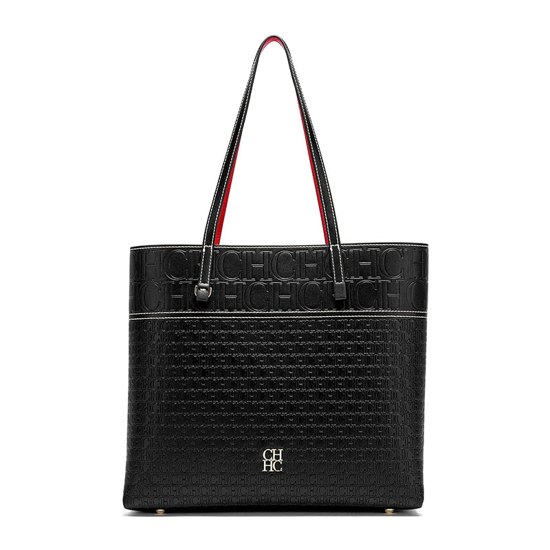 Fashionable Classic Retro Solid Color Women's Bag Large Capacity PVC Material Women's New Single Shoulder Handbag