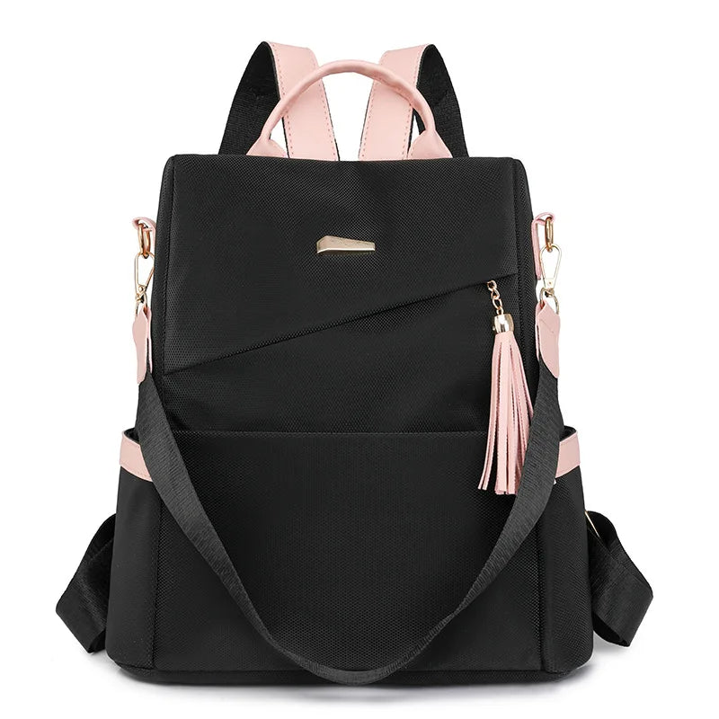 Women's fashion backpack large capacity lightweight Oxford cloth schoolbag leisure travel small backpack women