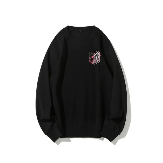 Anime Attack on Titan Sweatshirt Casual Streetwear Men Women Round-neck Pullover Hoodie Sweater Long Sleeves Top Autumn Trendy