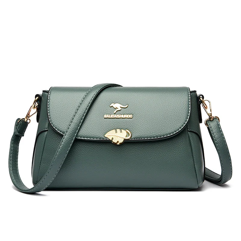 Women Bag Fashion Shoulder Bag Quality PU Leather Elegant Flap Retro Female Messenger Classic Multiple Pockets Crossbody Handbag