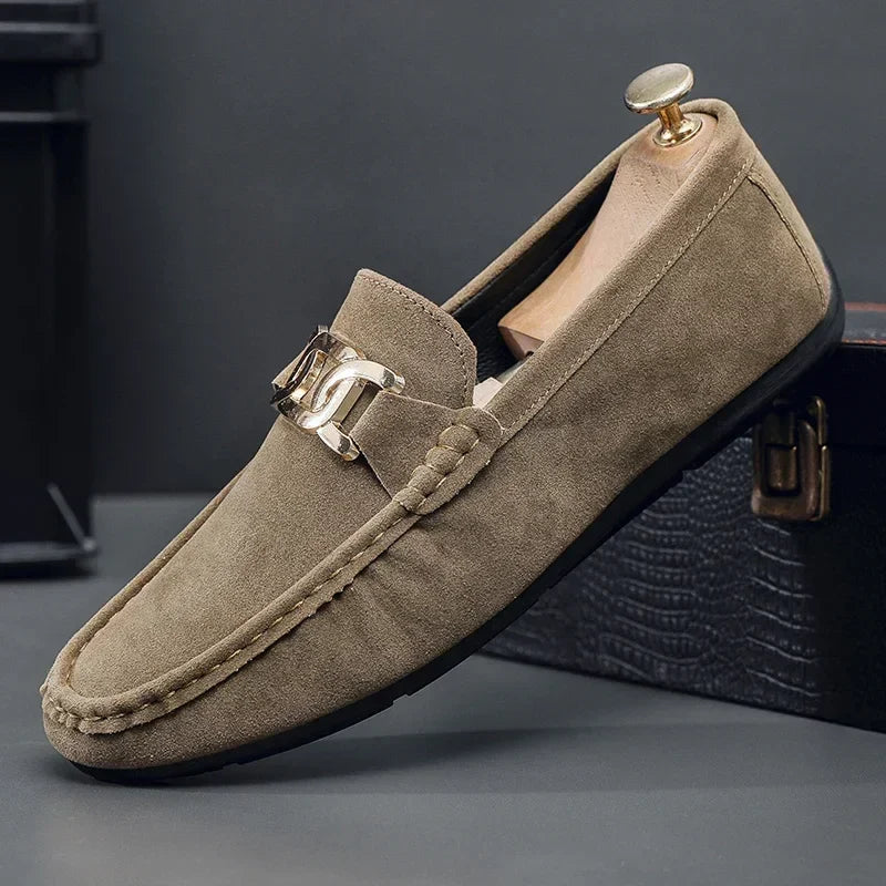 Fashion Suede Men Casual Shoes Breathable Comfort Slip-on Mens Driving Shoes Luxury Brand Men Loafers Mens Lazy Shoes Moccasin