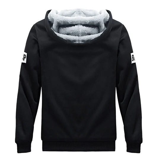Wolf Czuadlte2024New Winter Men's Sports Set Casual Pants Hooded Sweater Youth Large Plus Plush Thickened Cardigan Two Piece Set