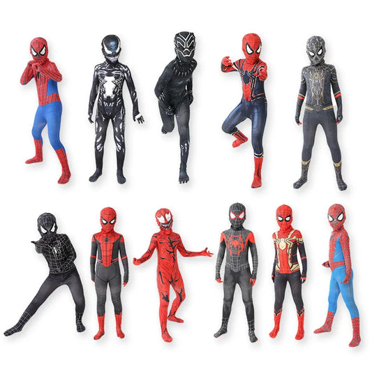Superhero Spiderman Costume Bodysuit for Spandex Zentai Halloween Spider Man Cosplay Jumpsuit 3D Style