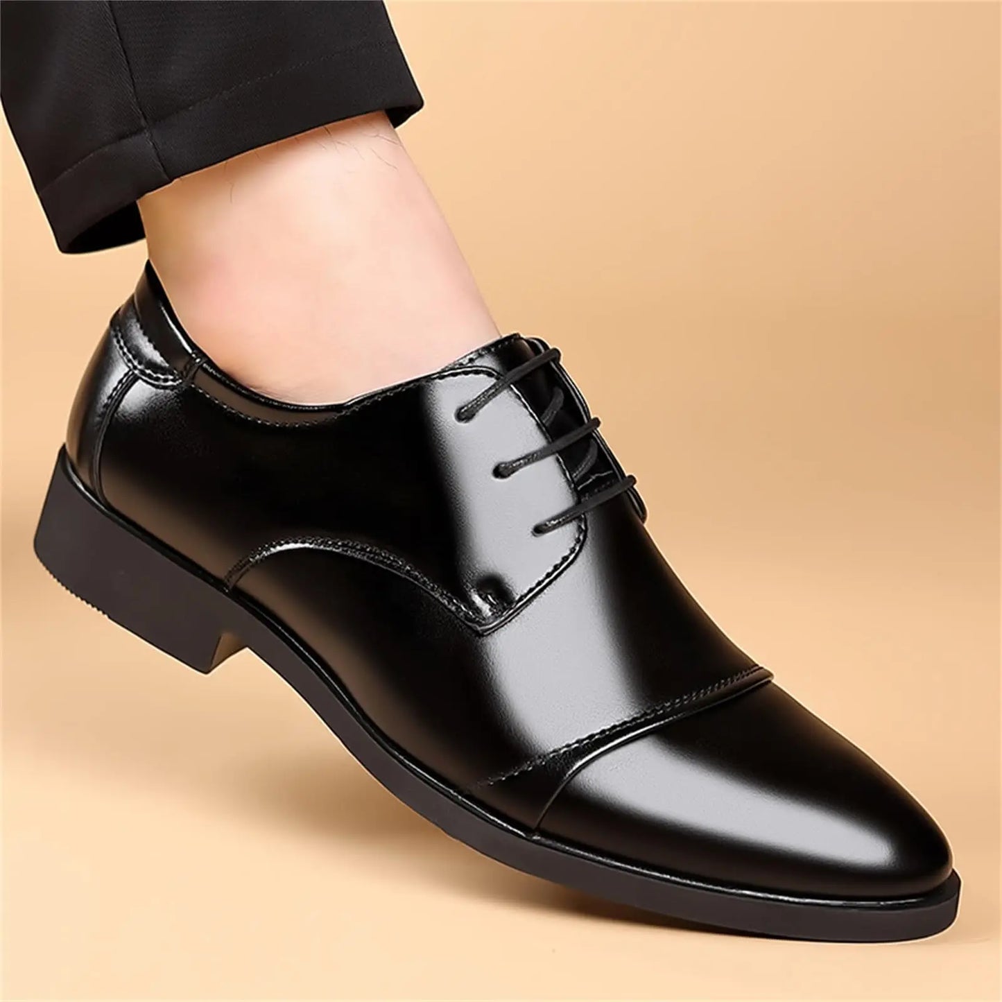 Men's Classic Modern Formal Business Oxford Dress Shoes Comfortable Tuxedo Lace-Up Derbys Casual Shoes for Men