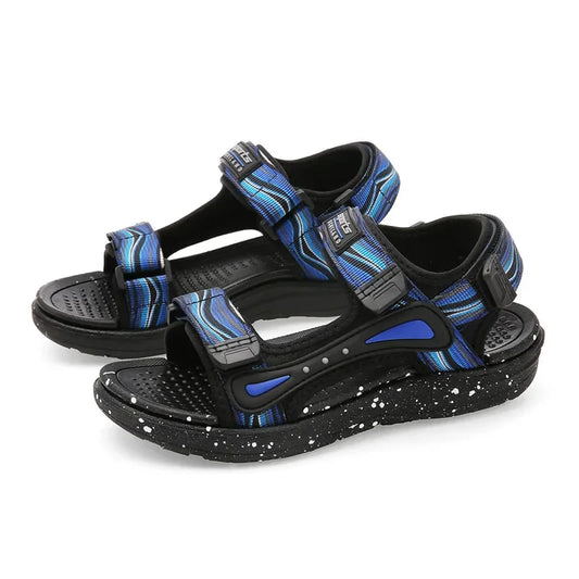 Summer Kids Sandals Boys Beach Shoes Breathable Flat Sandals EVA Leather Children Outdoor Shoes Size 28-41