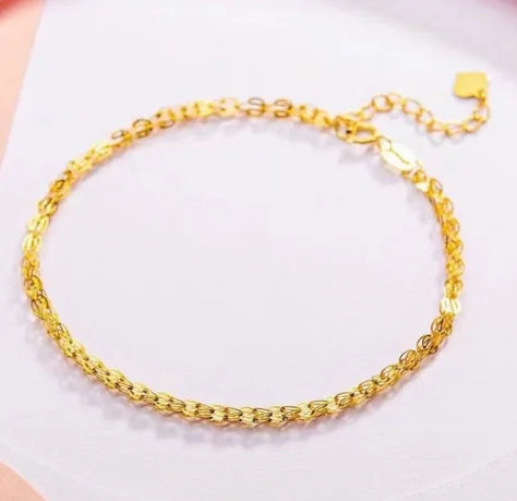18k gold phoenix-tail bracelets for women yellow gold / rose gold bracelet